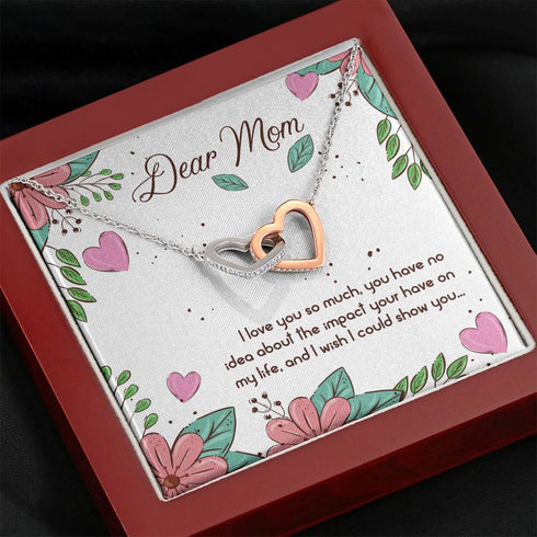 Dear mum - i love you so much (interlocking hearts)